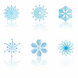 beautiful cold crystal gradient snowflakes