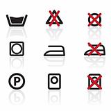 Laundry Care Symbols and signs icons