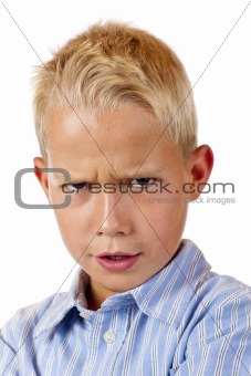 Portrait of gim boy looking at camera