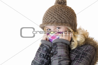 Young happy  girl with cap