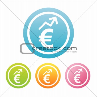 colorful euro signs