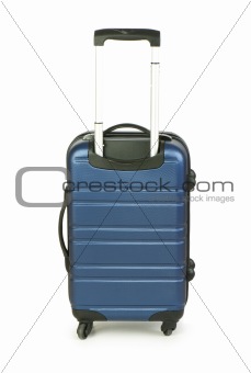 Blue case isolated on the white background