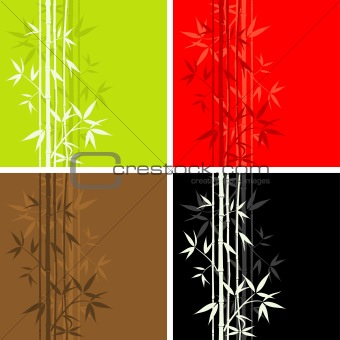Bamboo pattern, seamless, vector