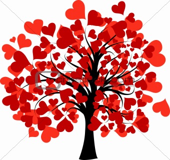 Valentines tree, vector
