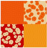 vector seamless backgrounds with flowers