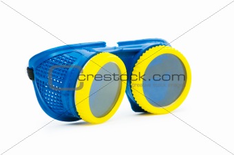Protective goggles isolated on the white background