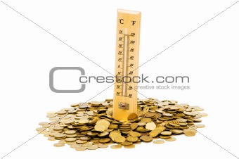 Financial concept - checking the temperature of market