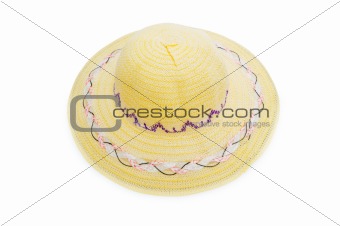 Woven hat isolated on the white background