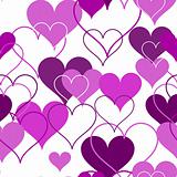 Hearts seamless Background. Vector