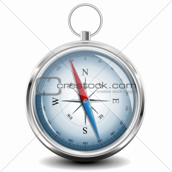 Compass with windrose. Vector Illustration.