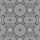 Abstract background with circles and squares