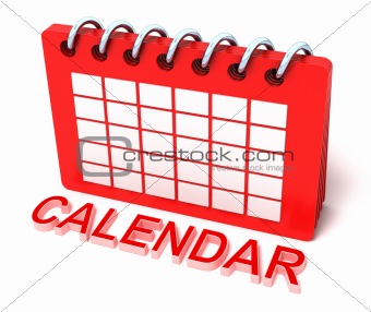 Calendar concept isolated on white