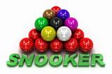 Snooker concept isolated on white