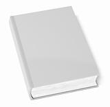 Gray book isolated on white