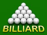 Billiard 3D concept. Russian pyramid