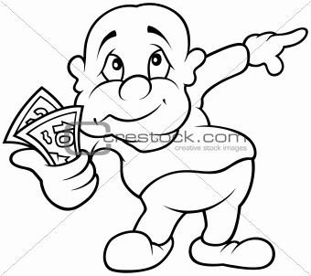 Character with Money