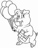 Piglet and Balloons