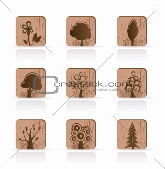 Wooden Tree Collection icons