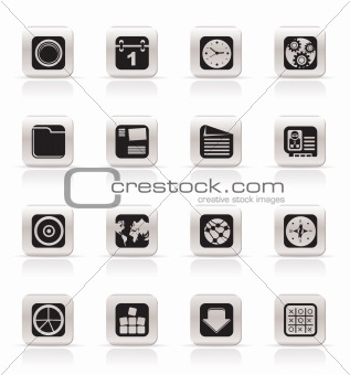 Simple Mobile Phone, Computer and Internet Icons