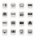 Simple Hi-tech equipment icons