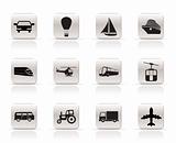 Simple Transportation and travel icons