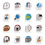 Business and Office Realistic Internet Icons