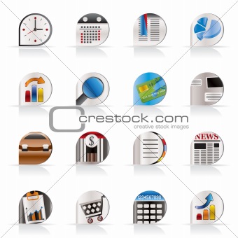 Business and Office Realistic Internet Icons