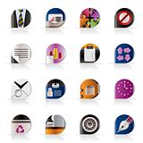 Realistic Business and Office Icons