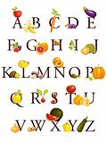 Fruits and vegetables  alphabet