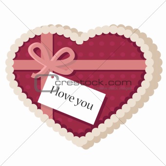 Heart shaped valentine's day card