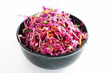 shot of red cabbage salad
