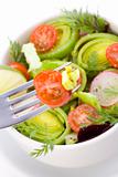 Salad on the fork 