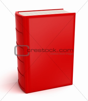 Red book. Clean cover. Isolated on white