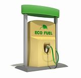 Eco Fuel station. Isolated on white