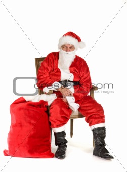 Santa Claus, photo on the white background 