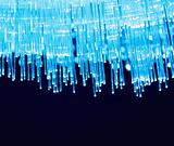 Blur blue fiber optic background