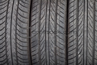 Used, dirty tires
