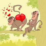Valentine's Day of monkeys