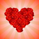 Valentine's Day rose heart