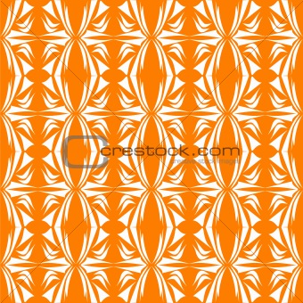 Seamless Floral Pattern orange background
