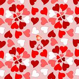 Floral valentines hearts romantic design background. Vector illustration
