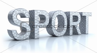 Sport word isolated on white