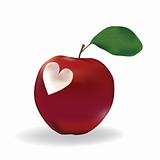 Apple with a heart