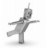 Funny robot. Isolated on white