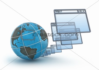 Internet concept. Isolated on white.