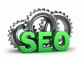 SEO - Search Engine Optimization. Isolated on white.