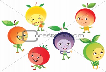 Fruit People Cartoon