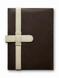 Close Brown Leather cover notebook