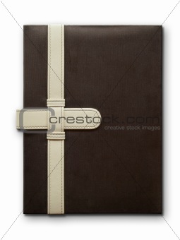 Close Brown Leather cover notebook