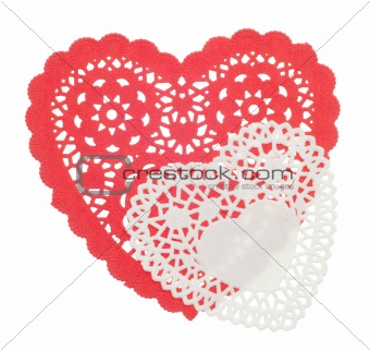 Decorative Red and White Hearts